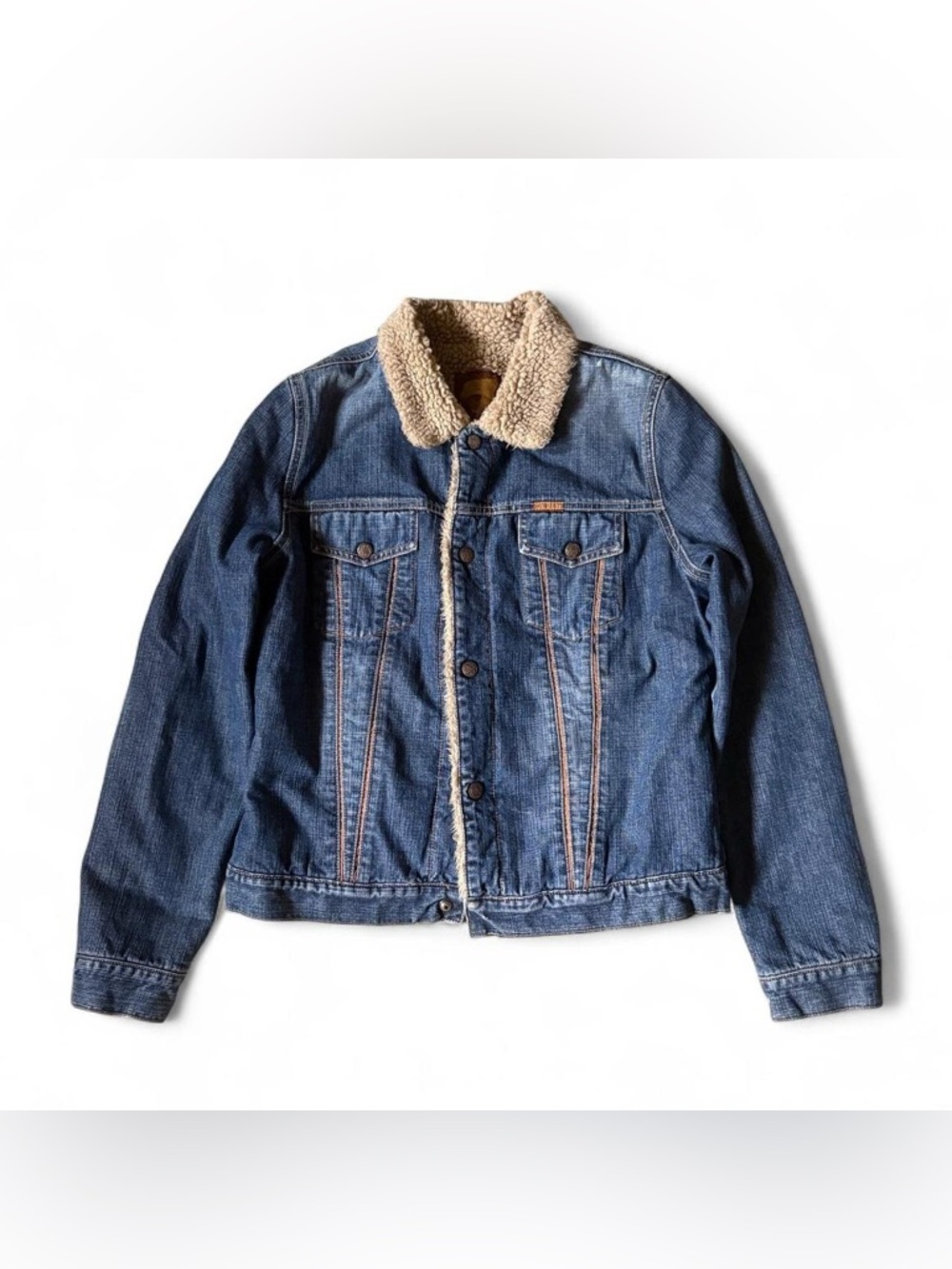 Y2K Vintage Sherpa Jean Jacket 2001 7 For All Mankind